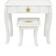 Kids Dressing Table WhiteDream STAR with Mirror and Stool, White