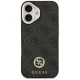 Guess iPhone 17 Case 4G Strass Logo & Big Strap Metal Buttons MagSafe, Black