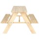 Koka Bērnu Dārza Sols Galds 92x78x52 cm | Garden Children\'s Wooden Bench Table