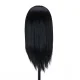 Gabbiano WZ4 Men\'s Hairdressing Training Head with Beard Synthetic Hair Black