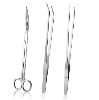 3-in-1 Aquascaping Tool Kit with Scissors and Tweezers