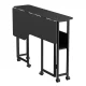 Maclean MC-126 L/B Folding L-Shaped Desk, 100x73cm, Black