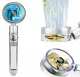 Shower Head with Blue Turbine, Silver/Transparent