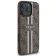 Guess 4G Printed Stripes MagSafe Case for iPhone 16 Pro Max - Brown