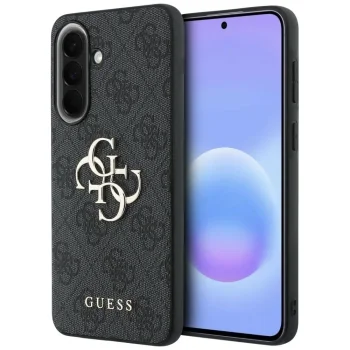 Guess Leather 4G Metal Logo Case for Samsung Galaxy A57 5G, Black