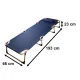 Luaro Folding Camping Bed with Adjustable Backrest 193 cm, Navy Blue