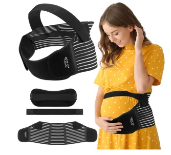 4Fizjo 1066 Maternity Belt, Size M, Black