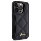 Guess Quilted Metal Logo Case for iPhone 15 Pro Max - Black
