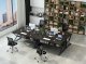 Computer office desk with shelf, 100x60 cm, black