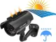 Dummy Security Camera with LED and Solar Panel, Black