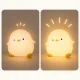 Kids Night Light Penguin, LED, Silicone, USB-C, White/Yellow