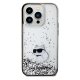 Karl Lagerfeld iPhone 14 Pro Case Liquid Glitter Choupette, Transparent