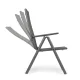 MultiGarden Folding Garden Chairs with Adjustable Backrest, 2 pcs, Grey