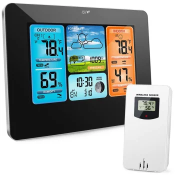 Wireless Weather Station with Hygrometer and Outdoor Sensor