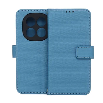 Smart Triangle Wallet Case for Xiaomi Redmi Note 14 Pro Plus 5G (Global), Blue
