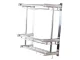 Hanging Bathroom Shelf Organizer with 2 Tiers and Hooks