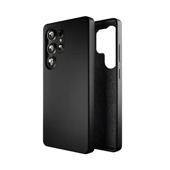 Puro Icon Mag Silicone Case with MagSafe for Samsung Galaxy S25 Ultra, Black