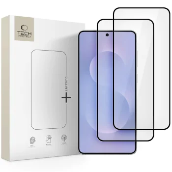 Tech-Protect Glass Fit+ Tempered Glass for Samsung Galaxy S25 Edge (2-Pack), Transparent