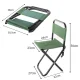 Folding Camping and Fishing Chair with Backrest, Green
