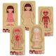 Wooden educational puzzle \"Montessori\" anatomy, studying the parts of the body, girl
