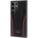 Audi Samsung Galaxy S24 Ultra Case Genuine Leather MagSafe, Black/Red