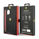 Ferrari iPhone 14 Plus Case Leather Stamp Sides, Black