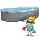 Bestway 56448 Power Steel Frame Pool 488x305x107 cm with Accessories