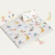 NICEKIDS Double-sided Foldable XPE Foam Play Mat Pad Rug for Kids, 200x150cm, Dinosaurs/Space