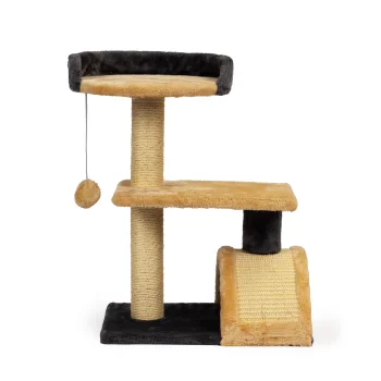 Cat Scratching Tree with House & Hanging Toy Petsi, 3 Levels, 55 cm