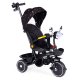 ECOTOYS Kids Tricycle Stroller with Rotating Seat and Push Handle, Black