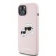 Apple iPhone 15 6.1\'\' Karl Lagerfeld Silicone Karl & Choupette MagSafe Cover Case, Pink
