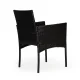 MultiGarden Outdoor Furniture Set, 2 Chairs and Table, Black