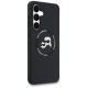 Karl Lagerfeld Silicone Karl & Choupette Heads MagSafe Phone Case Cover Samsung Galaxy S25 FE - Black