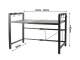 Adjustable Kitchen Microwave Rack Organizer Shelf, Black