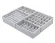 Drawer Organizer Set, 4 Pcs, Gray