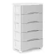 ModernHome 5-Drawer Storage Shelf on Wheels, Grey