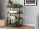 5-Tier Foldable Shoe and Storage Rack with Fabric Shelves, Black