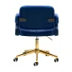 Velvet Swivel Beauty Chair 4Rico QS-OF213G, Navy Blue