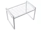Single level metal shelf for kitchen countertop organizer loft stand
