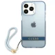 Guess iPhone 13 / 13 Pro Case Translucent Strap, Blue