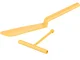 Nylon Pancake Spatula with Batter Spreader, Yellow