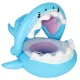 Shark Baby Pool Float with Sun Canopy Inflatable Swim Ring with Seat for Kids 23kg