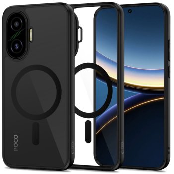 Tech-Protect MagMat MagSafe Case for Xiaomi Poco F7 5G, Black/Transparent