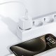 Acefast A77 Mini PD 30W GaN сетевое зарядное устройство + кабель USB‑C - белый