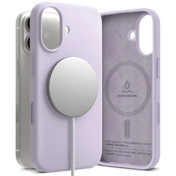 Ringke iPhone 17 Silicone Magnetic MagSafe Case, Purple