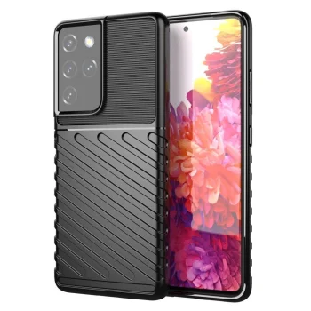 Hurtel Samsung Galaxy S23 Ultra Case Thunder Case, Black