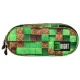 School Pencil Case ST.RIGHT - Pixel Cubes, Padded Sachet With Flap