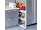 Kitchen Bathroom Multilevel 3-Tier Rolling Shelf Storage Trolley
