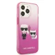Karl Lagerfeld Gradient Ikonik Karl&Choupette Case for iPhone 13 Pro / 13 Pink