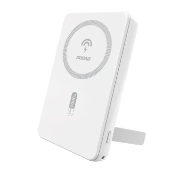 Dudao K14S+ Magnetic Power Bank 10 000 mAh 22.5W USB-A USB-C MagSafe with Stand, White